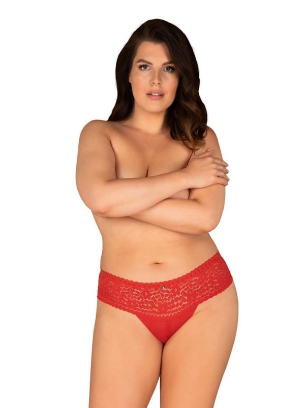 Sexy kalhotky Blossmina panties - Obsessive 6XL/7XL Červená