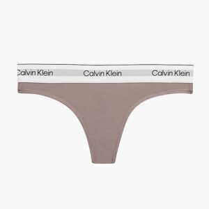 Dámská tanga Calvin Klein QF7050 S Sv. hnědá
