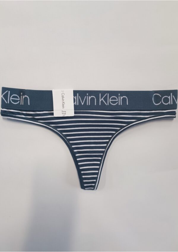 Dámské tanga Calvin Klein QD3751E S Modrá