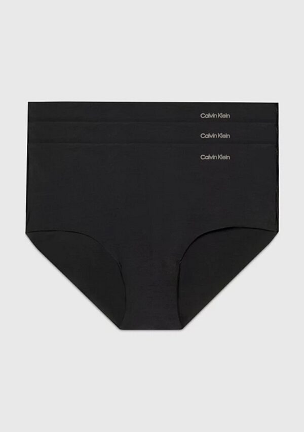 Dámské bezešvé kalhotky Calvin Klein QD3559E UB1 3PACK S Černá