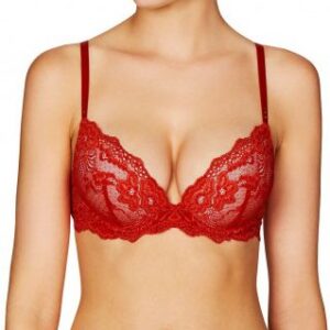 Dámská push-up podprsenka Pleasure State My Fit Lace Plunge P86-4053F malinová