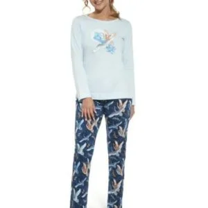 Dámské dlouhé pyžamo Cornette 655/316 BIRDS