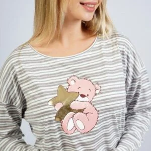 Dámské pyžamo Vienetta Secret Méďa s hvězdou