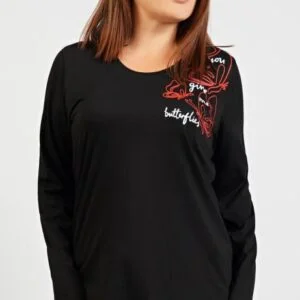 Dámské pyžamo dlouhé Vienetta Secret Butterfly