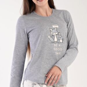 Dámské pyžamo dlouhé Vienetta Secret Forest party