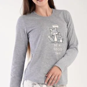 Dámské pyžamo dlouhé Vienetta Secret Forest party