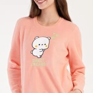 Dámské pyžamo dlouhé Vienetta Secret Kotě