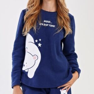 Dámské pyžamo dlouhé Vienetta Secret Lední medvěd