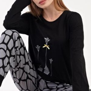 Dámské pyžamo dlouhé Vienetta Secret Matylda