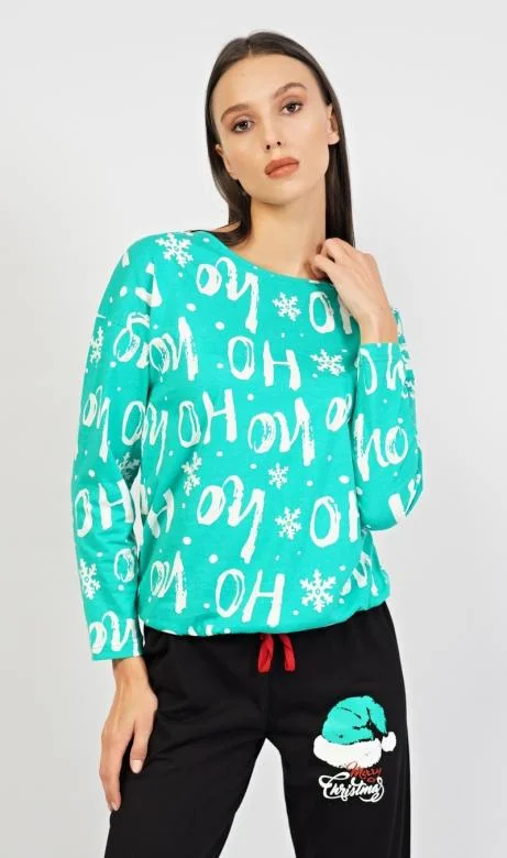 Dámské pyžamo dlouhé Vienetta Secret Santa