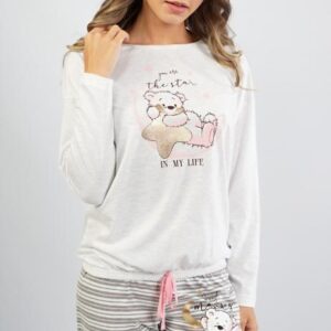 Dámské pyžamo dlouhé Vienetta Secret Star