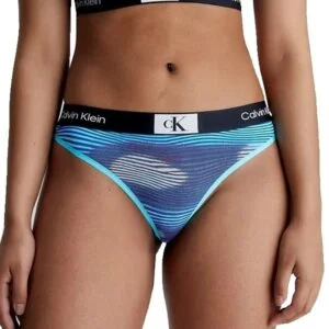 Dámské tanga Calvin Klein QF7221E modré