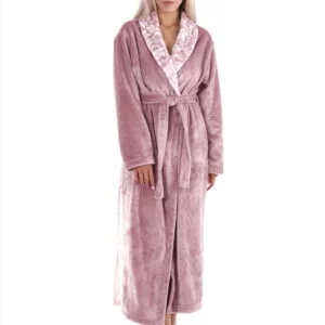 Dámský dlouhý župan Vestis Flora 2556 mauve mist