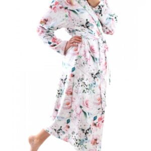 Dámský župan Vestis Fiora 2126 0015 růžové květy