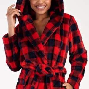 Dámský župan krátký s kapucí Vienetta Secret Kostka