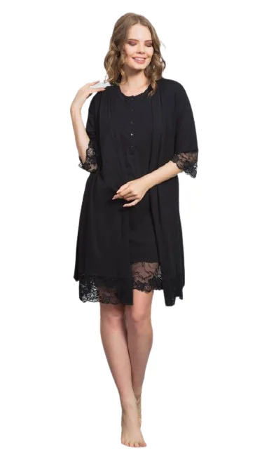 Dámský župan s noční košilí Vienetta Secret Adéla