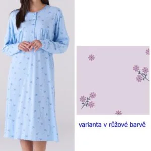 Dámská noční košile dlouhý  rukáv KARELPIU KC6004