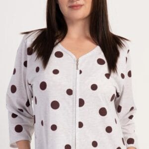 Dámské domácí šaty s tříčtvrtečním rukávem Vienetta Secret Puntík