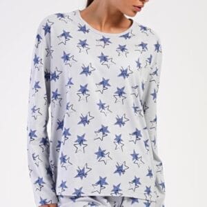 Dámské pyžamo dlouhé Vienetta Secret Stars