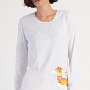 Dámské pyžamo dlouhé Vienetta Secret Žirafa