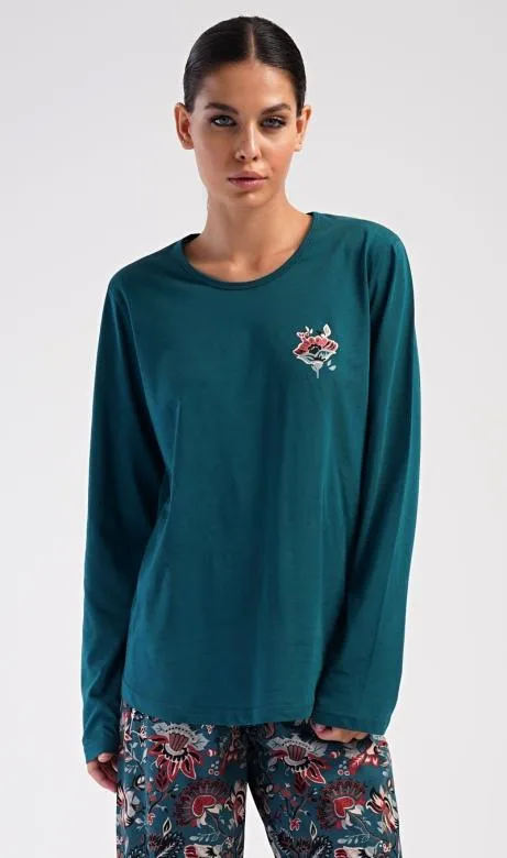 Dámské pyžamo dlouhé nadměrné Vienetta Secret Ines