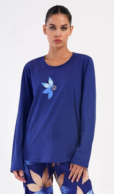 Dámské pyžamo dlouhé Vienetta Secret Sára