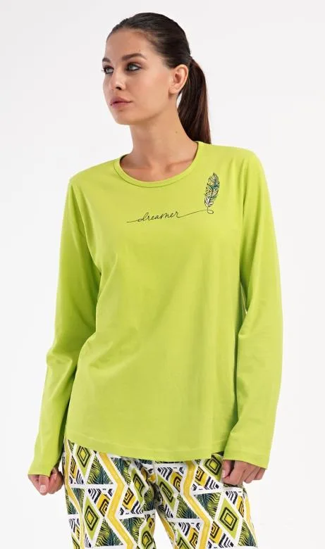 Dámské pyžamo dlouhé Vienetta Secret Zuzka