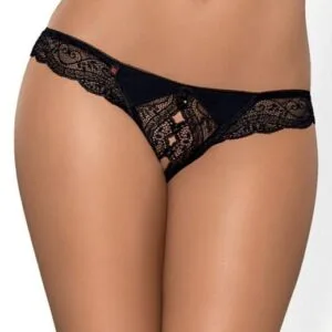 Dámské tanga Obsessive Miamor crotchless thong