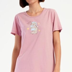 Dámské pyžamo kapri Vienetta Secret Méďa s polštářem