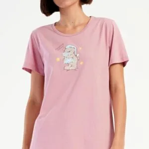 Dámské pyžamo kapri Vienetta Secret Méďa s polštářem