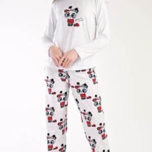 Dámské šedé pyžamo Vienetta Secret Anežka