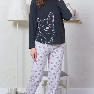 Dámské šedé pyžamo Vienetta Secret Sabina