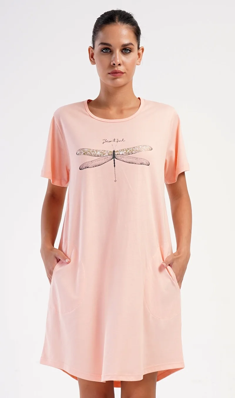 Dámské domásí šaty s kapsami Vienetta Secret Vážka