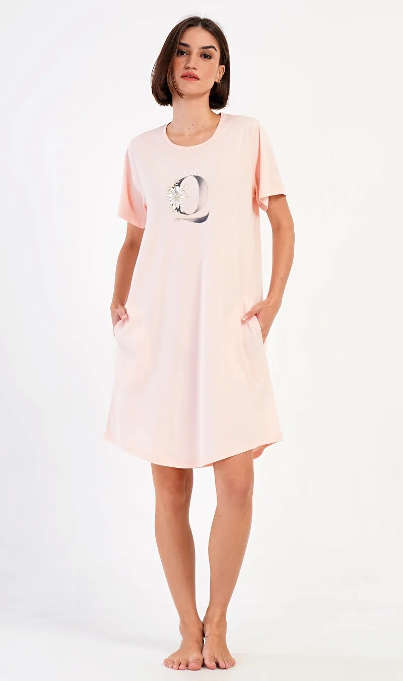 Dámské nadměrné lososové domácí šaty Vienetta Secret QUEEN