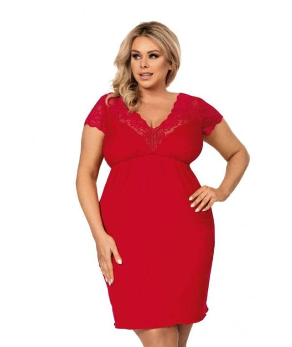 Dámská noční košile Donna Tess červená plus