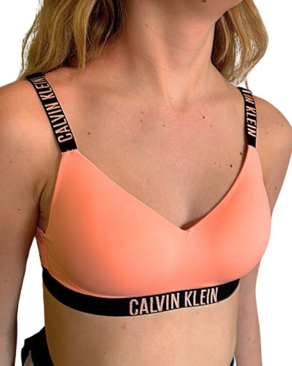 Dámská podprsenka Calvin Klein QF7659E papaya