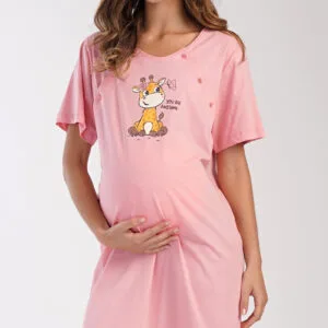 Dámská noční košile mateřská Vienetta Secret Malá žirafa