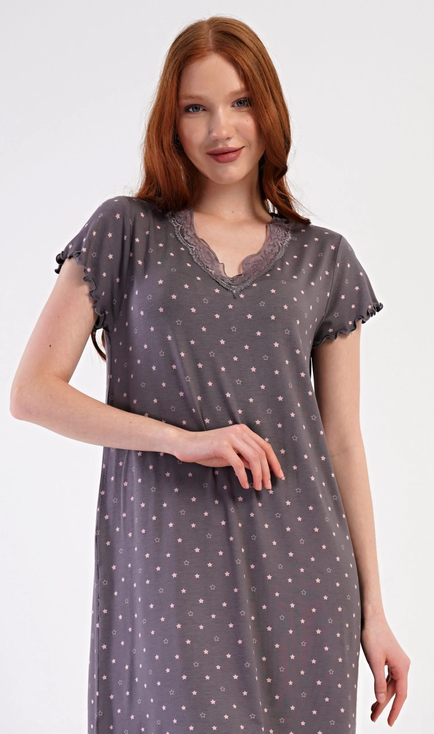 Dámská noční košile s krátkým rukávem Vienetta Secret Samanta