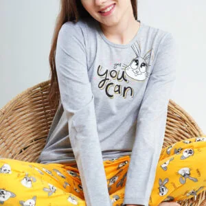 Dámské pyžamo dlouhé Zajíc