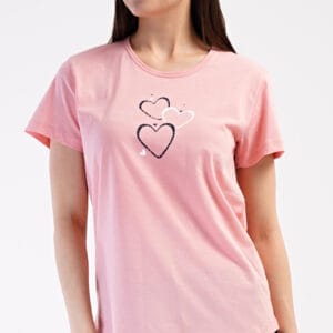 Dámské pyžamo kapri Vienetta Secret Srdce