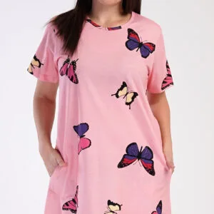 Dámské domácí šaty s krátkým rukávem Vienetta Secret Butterfly