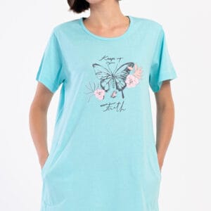 Dámské domácí šaty s krátkým rukávem Vienetta Secret Motýl