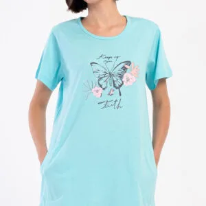 Dámské domácí šaty s krátkým rukávem Vienetta Secret Motýl