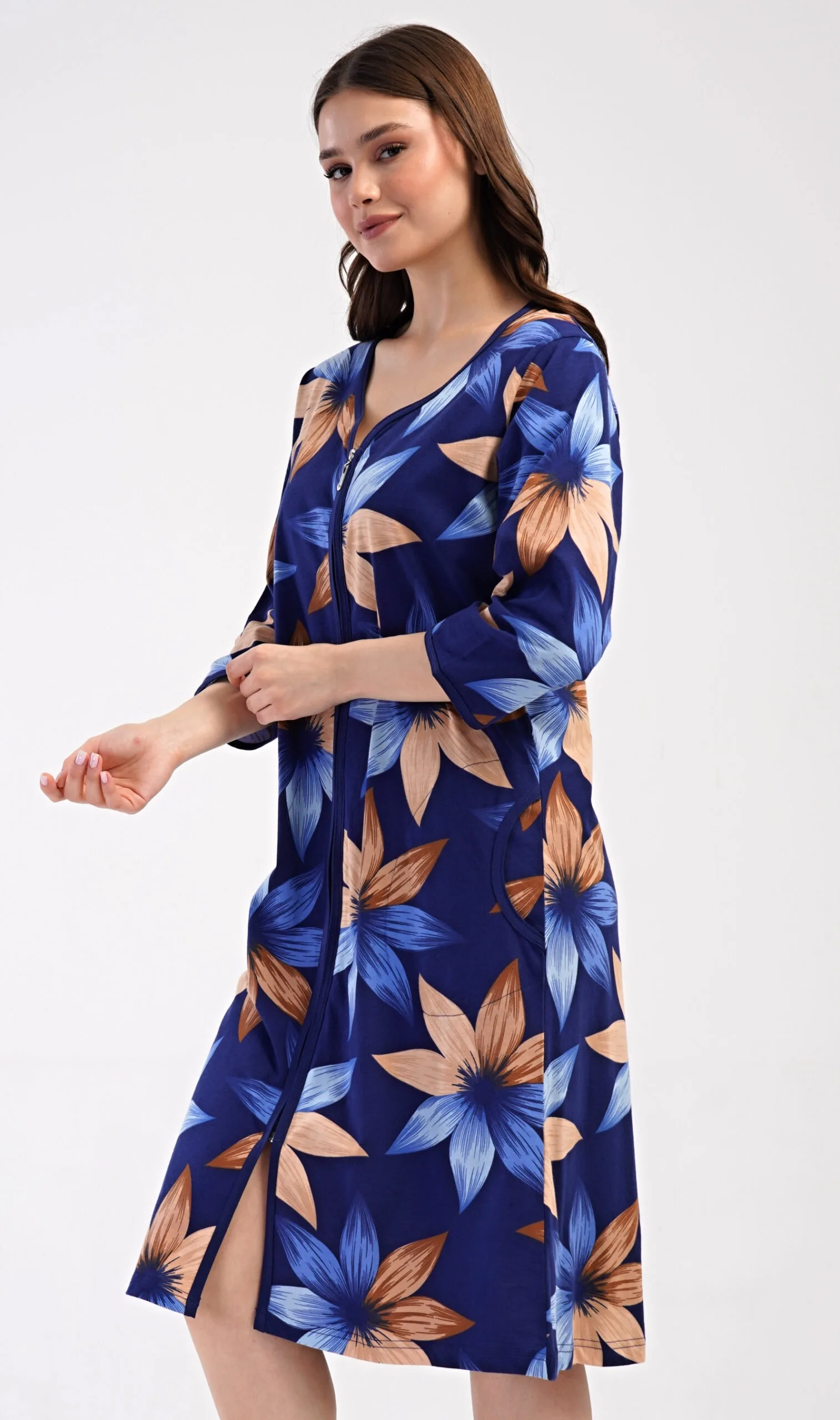 Dámské domácí šaty s tříčtvrtečním rukávem Vienetta Secret Sára