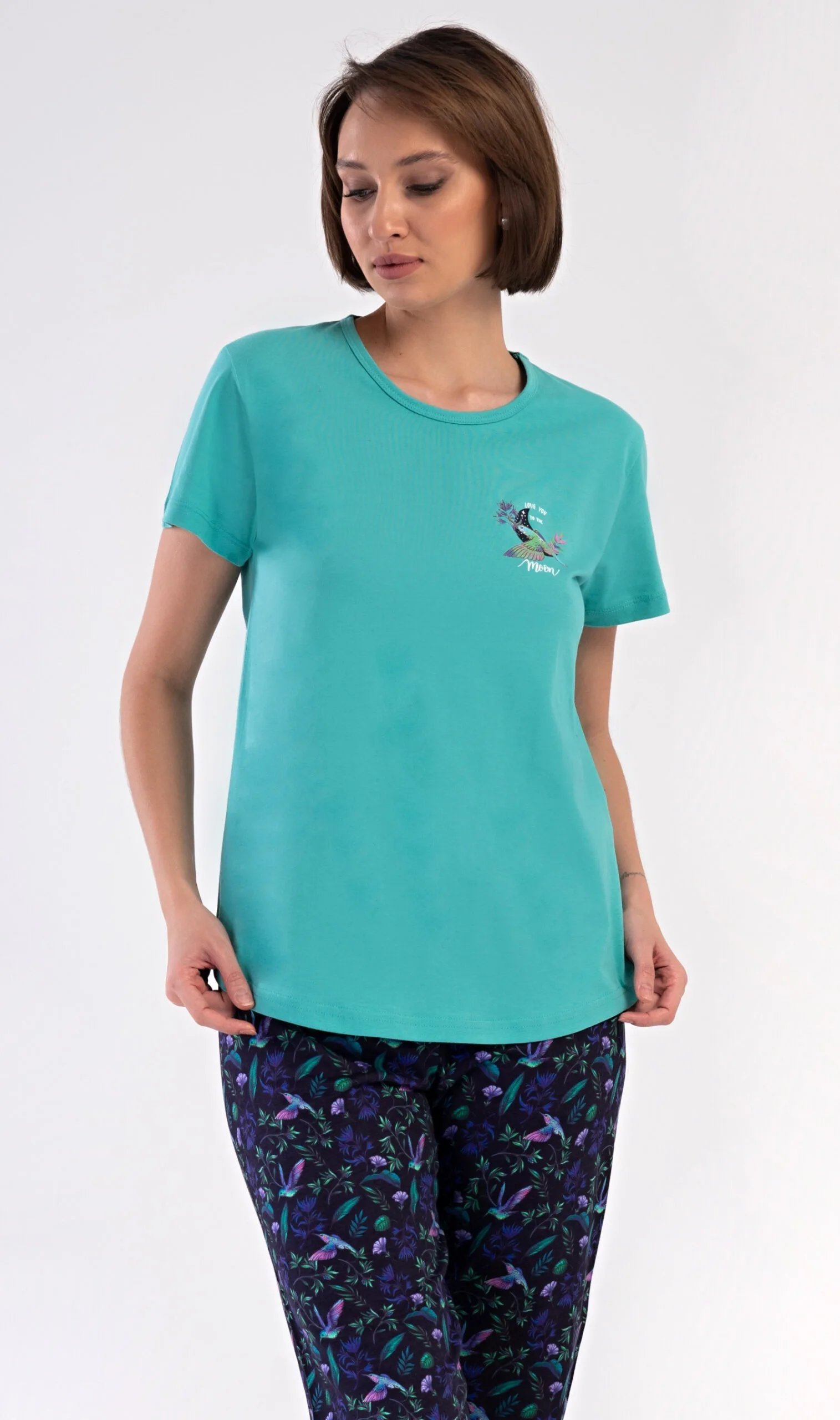 Dámské pyžamo kapri Vienetta Secret Kolibřík