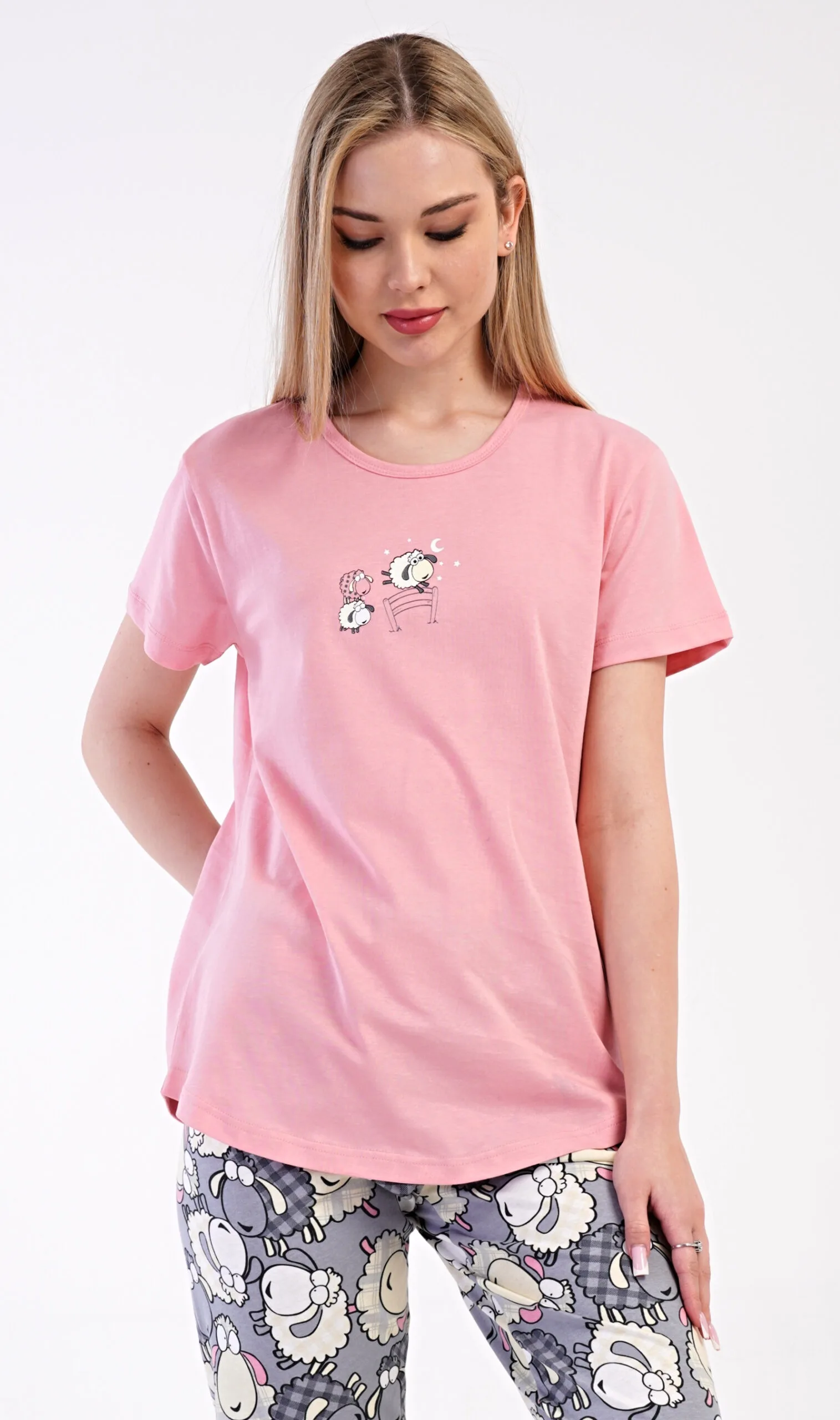 Dámské pyžamo kapri Vienetta Secret Ovečka