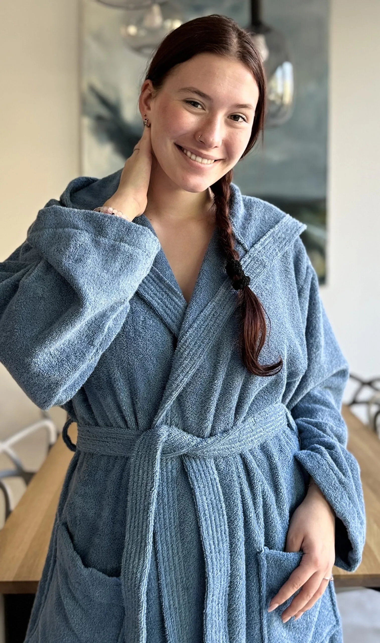 Dámský župan dlouhý s kapucí Vienetta Secret Klára