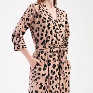 Dámský župan krátký Vienetta Secret Leopard