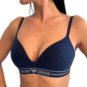 Dámská bezkosticová podprsenka Emporio Armani EW000442 AF10881 modrá