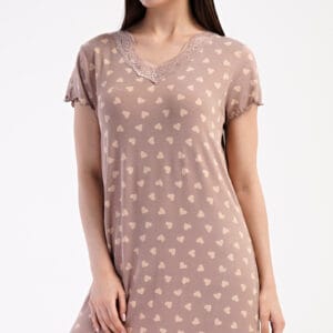 Dámská noční košile Vienetta Secret Srdíčka